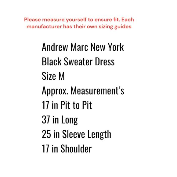 Andrew Marc New York Sweater Dress Women's SZ M Black Long Sleeved Zip Pockets - Picture 7 of 10